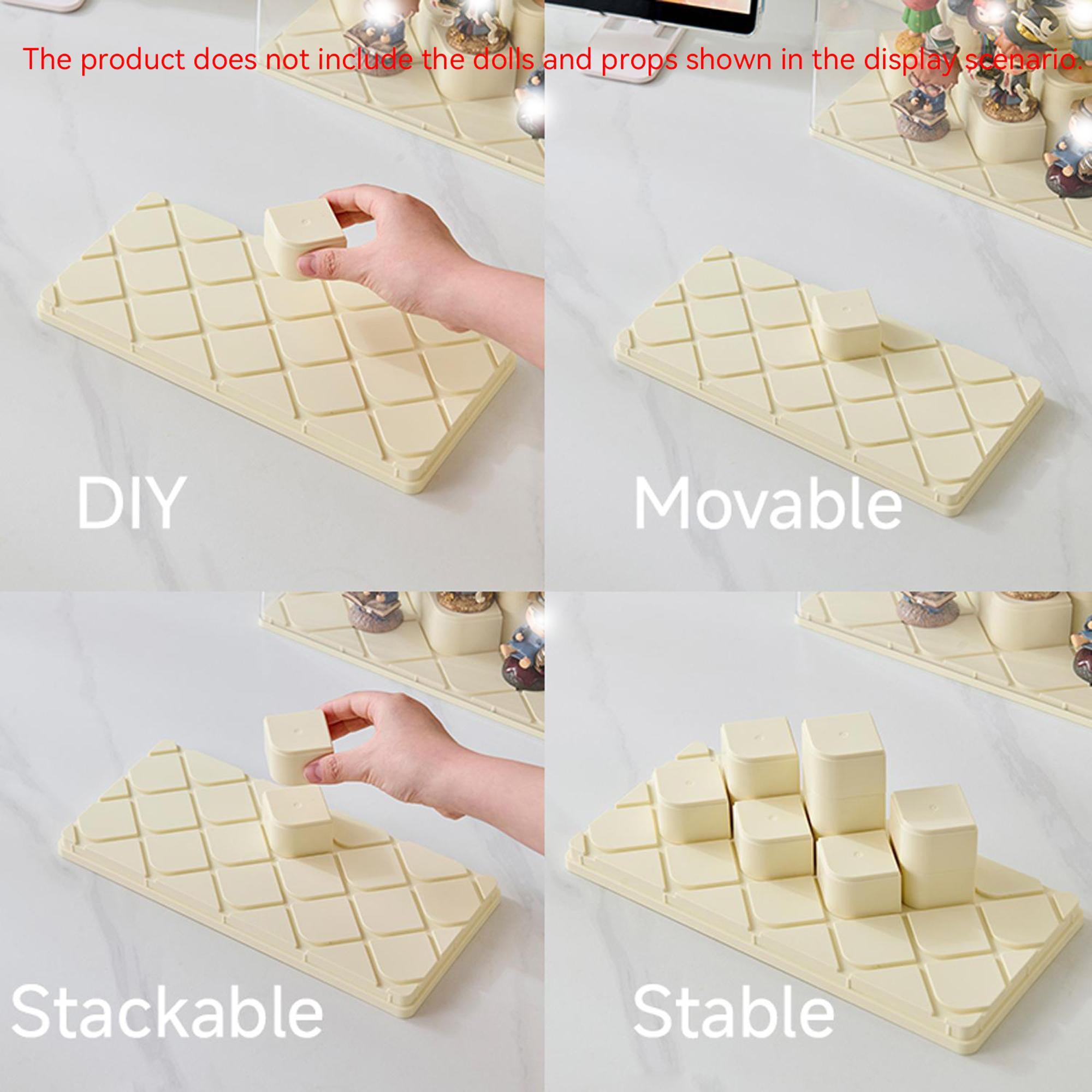 Transparent DIY Block Storage Box, Dust-Proof Moisture-Resistant, Stackable, Ideal for Collectibles, Cosmetics, Jewelry Display