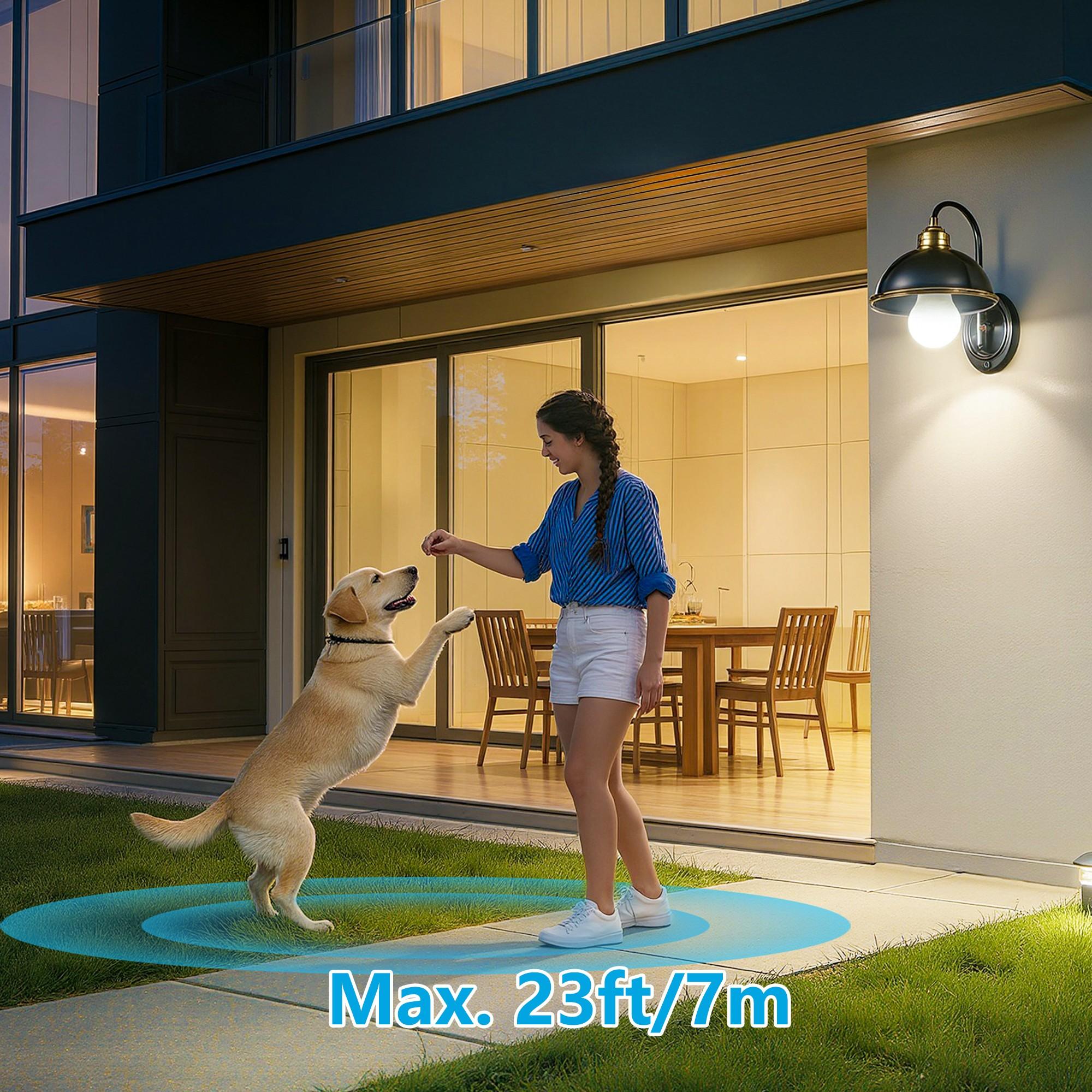 2/4Pack Kasotile Motion Sensor Light Bulbs, 12W (100Watt Equivalent), Motion Activated Dusk to Dawn Security LED Bulb, 3000K WarmWhite/6000K Daylight, for Indoor and Outdoor Lighting, Porch, Stairs, Hallway