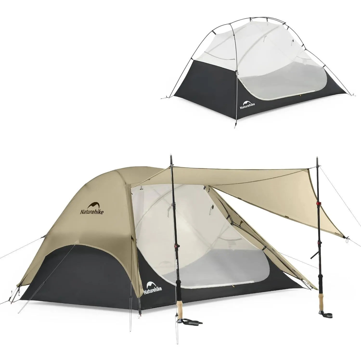 Naturehike Star River UL 2-Person Backpacking Tent, Double-Layer Waterproof, Lightweight for Camping Hiking Cycling