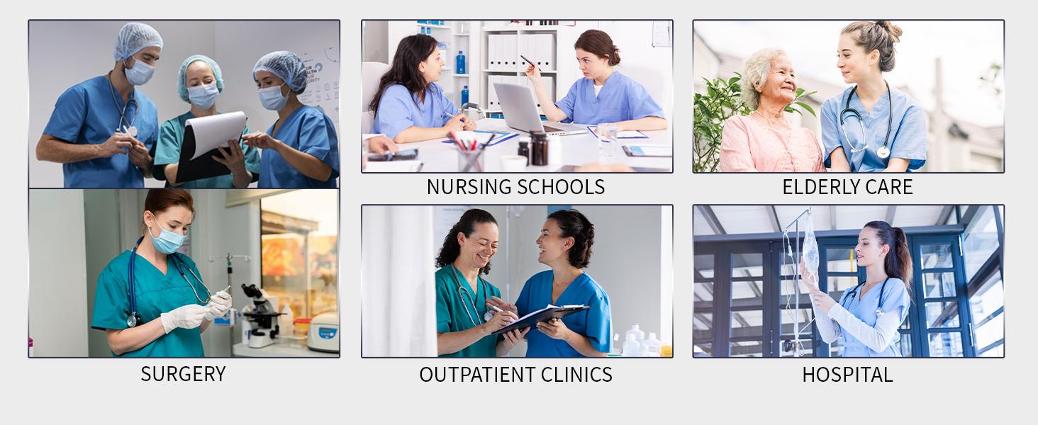 Kecols Scrub Tops for Women - V-Neck with 2 Pockets, Soft 4-Way Stretch, Anti-Wrinkle & Easy Care for Medical Uniforms SpringStatements