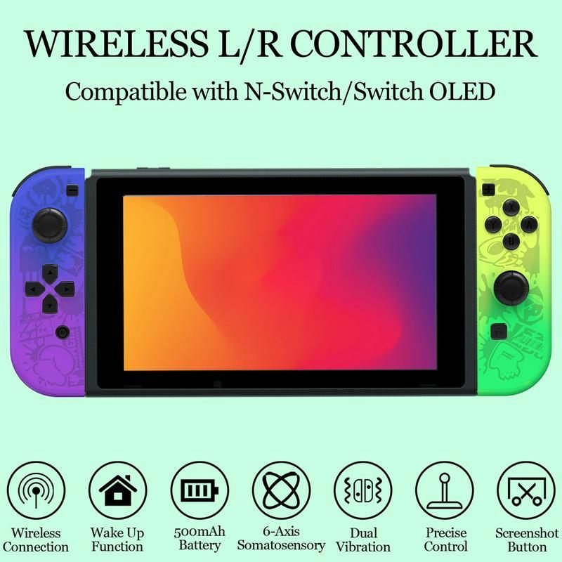 Wireless Controller for Game Handle, Lrr Wireless Control for Switch/lite/oled, Dual Vibration Dual Joystick Replacement Controller, Wake-Up Switch Accessory, Gaming Accessories, Wireless Game Controllers
