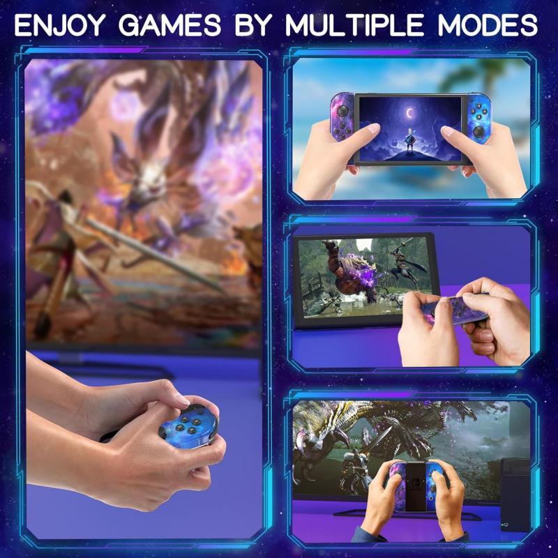 Wireless Gaming Controller for Nintendo Switch/lite/oled, DualVibration Function Replacement Parts, Wake-Up SwitchButton Design