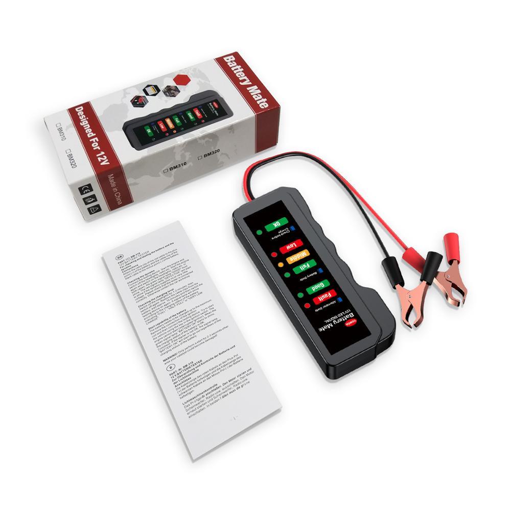 ANCEL BM310 12V Car Battery Tester 6 LED Lights Display Battery Health Analyzer Digital Battery Detector