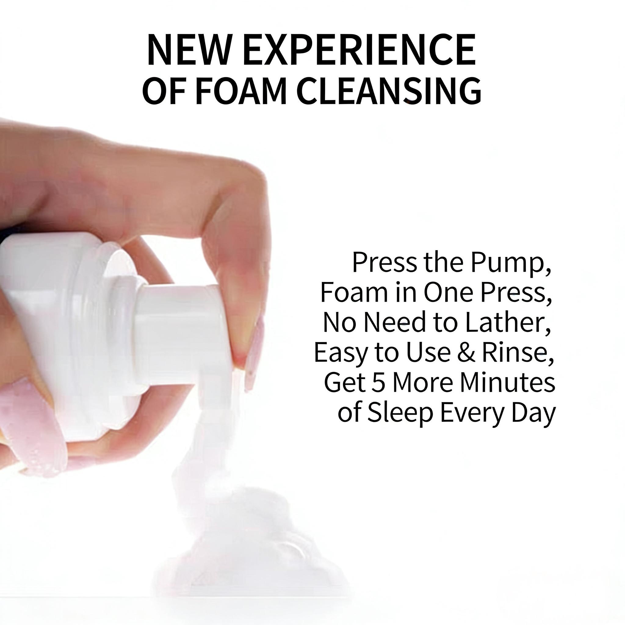 Amino Acid Face Wash Mousse, Deep Cleansing Foam for All Skin Types, 125ML, Suitable for Men and Women, Gentle and Effective