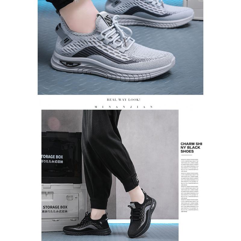 Men's Summer Thin Shoes 2026 New Versatile Mesh Running Shoes Breathable Sports Casual Flyknit Mesh Slip-On Shoes