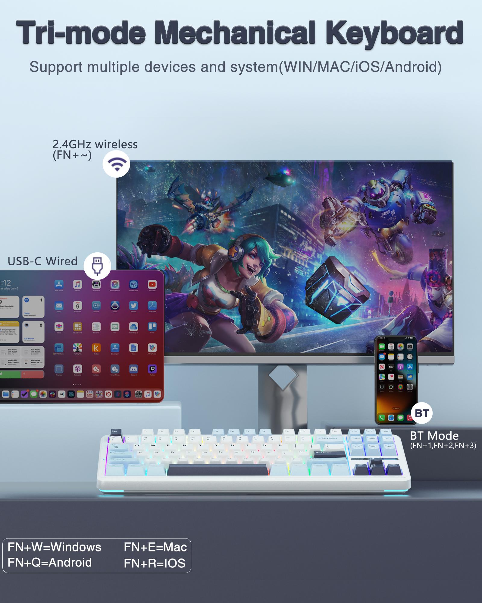 AULA F87 Wireless Mechanical Keyboard,75% TKL Custom Hot Swappable Keyboard,Gasket Mount Gaming Keyboard with PBT Keycaps,Pre-lubed Greywood Switches,2.4GHz/USB-C/BT5.0 RGB Backlit Mechanical Keyboard TikTokShopfalldealsforyou AULA F87 Wireless Mechanical Keyboard,75% TKL Custom Hot Swappable Keyboard,Gasket Mount Gaming Keyboard with PBT Keycaps,Pre-lubed Greywood Switches,2.4GHz/USB-C/BT5.0 RGB Backlit Mechanical Keyboard TikTokShopfalldealsforyou