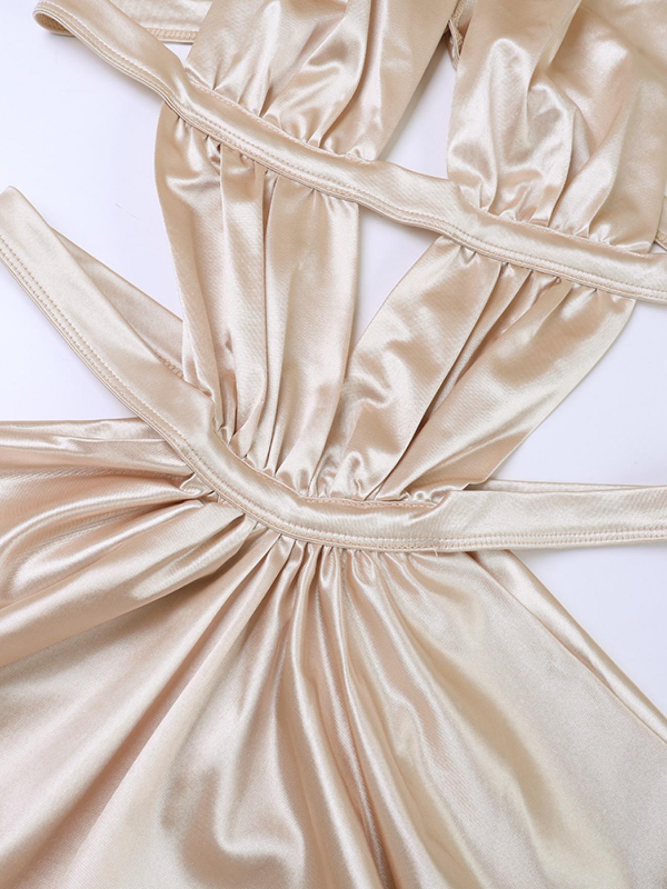 Silk Backless Evening Gown, Elegant Party Dress, Formal Wear for Women, Perfect for Weddings & Special Occasions, Luxurious Design, Chic