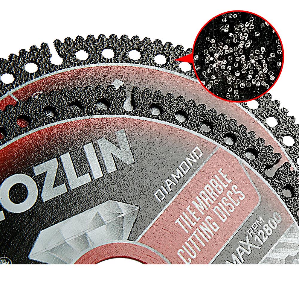 LOZLIN 4.5" 1PCS/3PCS Diamond Tile Cutting Blades - Ultra-Thin Dry Cutting Disc for Ceramic, Marble, Granite - Angle Grinder Blades& Durable for Masonry/Construction Power Tool SummerVibes