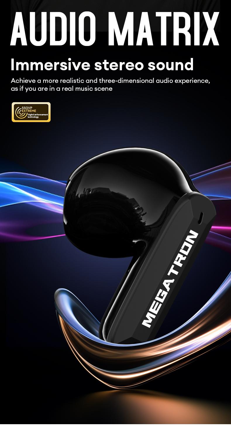 TRANSFORMERS TF-T51 In-Ear Wireless Earphones with Bluetooth 6.0 for Faster, More Stable Connection & Lower Power Use, Immersive Full-Frequency Stereo Sound, High-Resolution Audio, Wireless Headphones for Music & Phone Calls, Compatible with Android & iOS