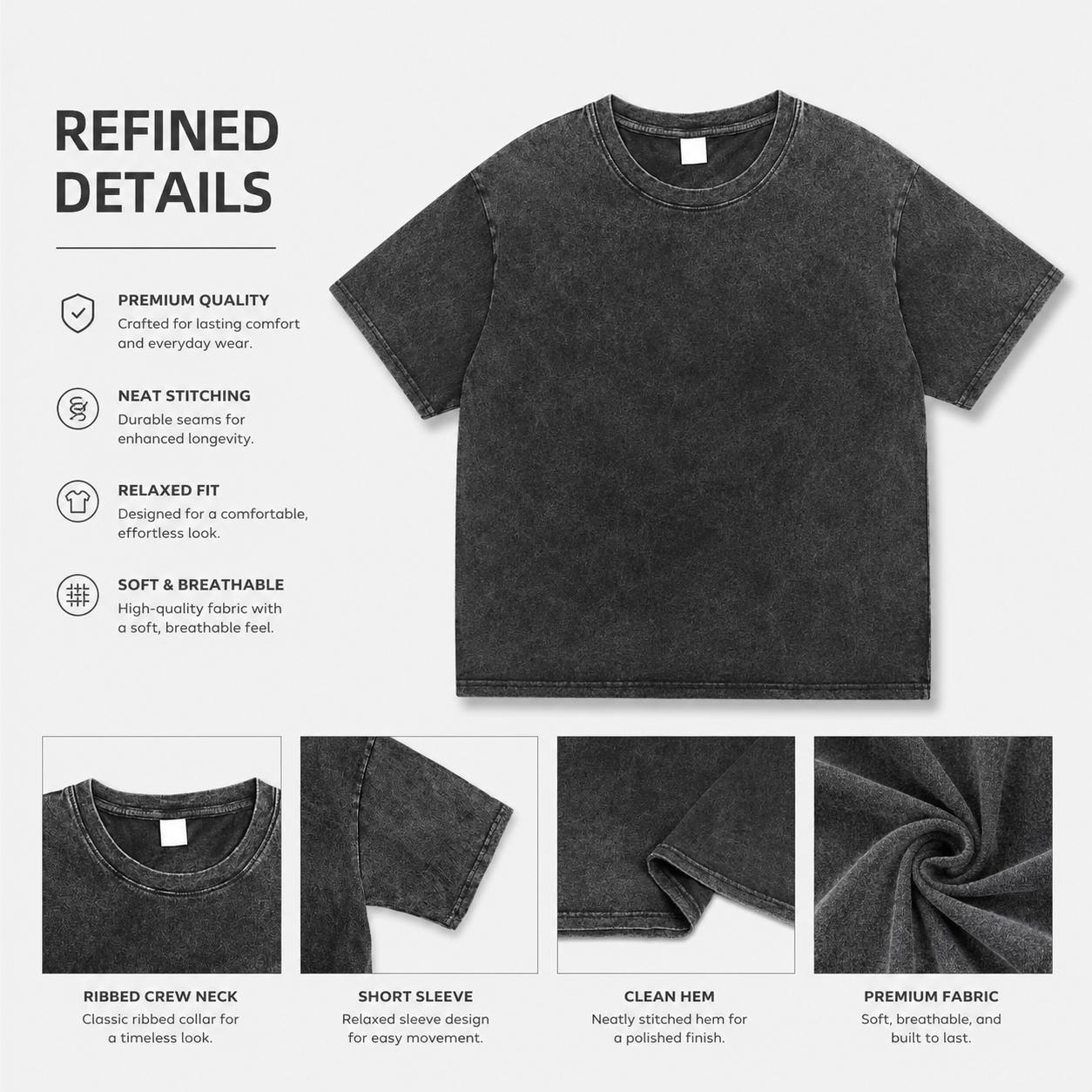Cotton Crewneck Oversized The caterpillar Printed Acid Wash T-Shirt Retro Acid Wash Graphic Printed Unisex Fashion Tees Deals For You Days Summer Deals For You Days