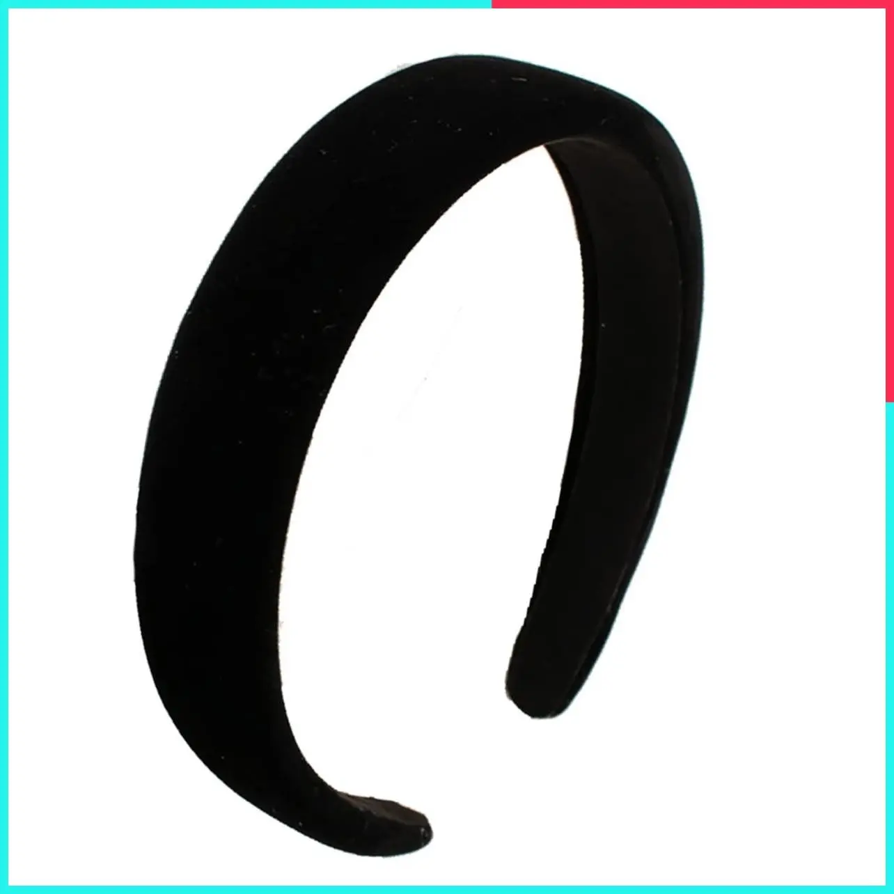 Women's Black Velvet Padded Non-Slip Comfortable Fashion Headbands, One Size