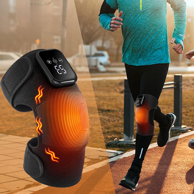 Heated Knee Massager with 3 Vibration Modes 3 Heating Levels, Heated Wrap Knee Support, Ideal Gifts