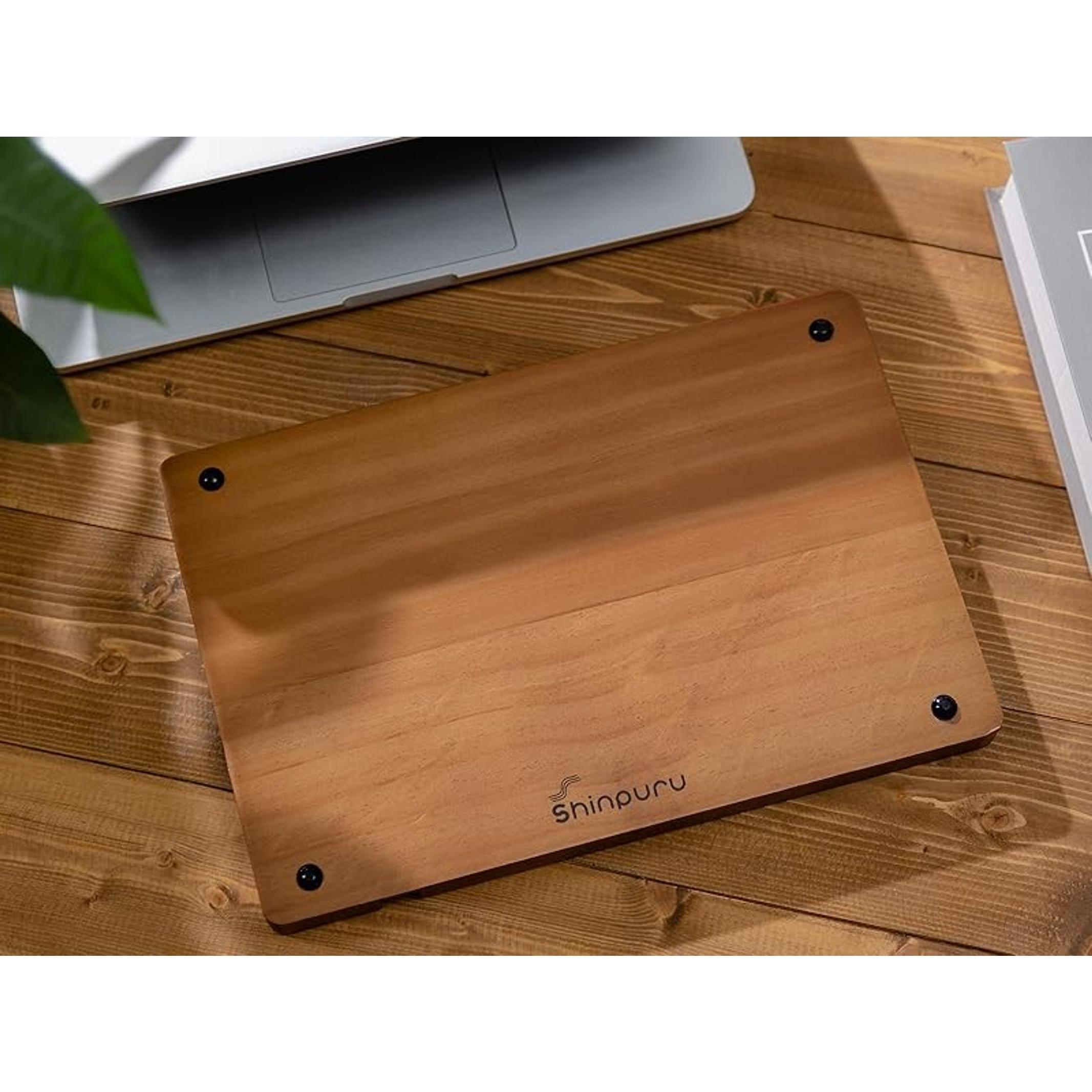 Wooden Valet Tray for Men with Leather Inlay - Nightstand EDC Catchall Organizer for Keys, Phone, Wallet, Watch, Earbuds - Bedside Desk Entryway Tray (Wood)Gift