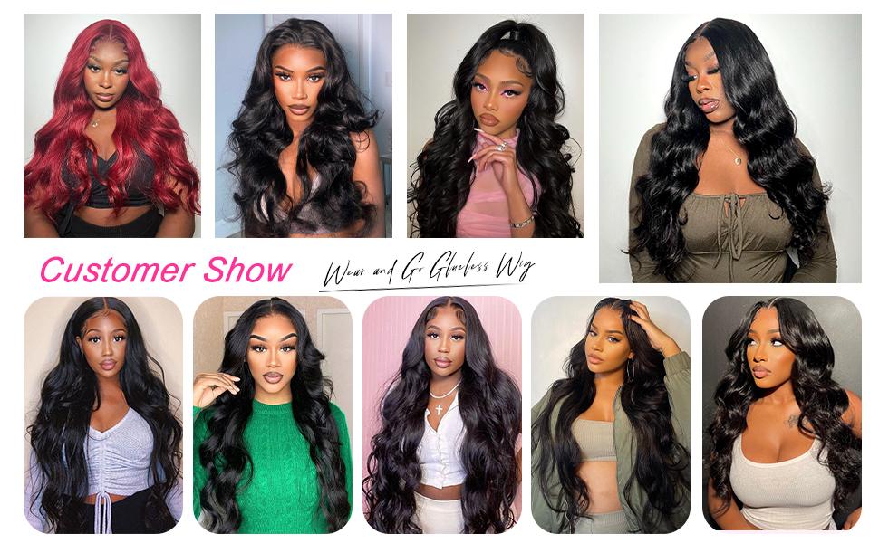 Bling Hair 6x4 Glueless Wigs Human Hair Pre Plucked Pre Cut Bleach Knot Wear and Go Glueless Wig 150 Density 6x4 Lace Closure Wigs Body Wave For Women
