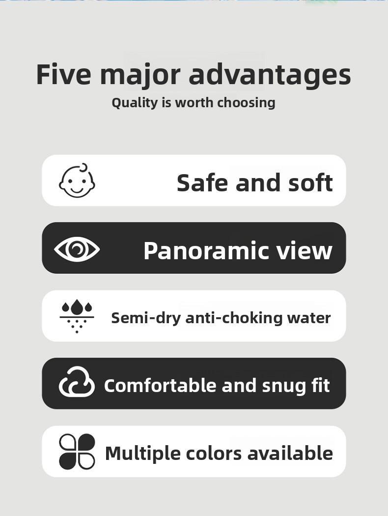 Kids’ Snorkel Set with Anti-Fog Goggles & Semi-Dry Tube | Big View, No Choking | 4–12 Years swim glass Swimming Accessories