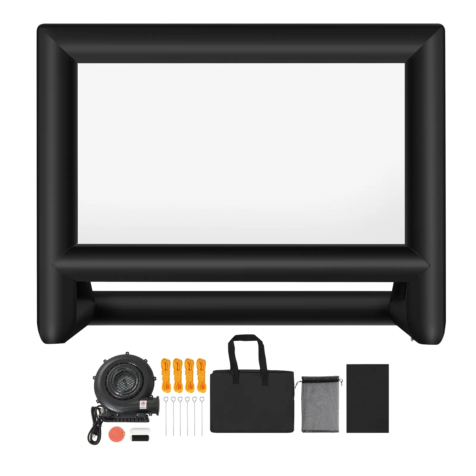 20FT Inflatable Movie Screen, Inflatable Projector Screen with Portable Storage Bag, 16:9 Easy Set Up Movie Projection for Outdoor Backyard, Home Theater, Theme Party