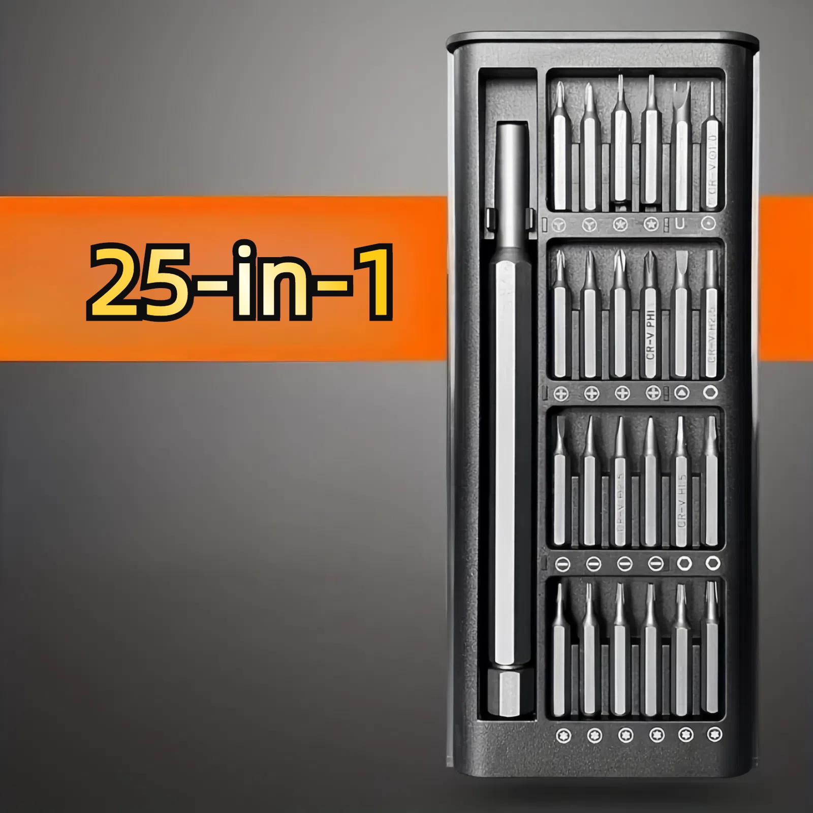 25-in-1 Precision Screwdriver Set Multifunctional Phone & Tablet Repair Kit Comes with a carrying case for everyday needs