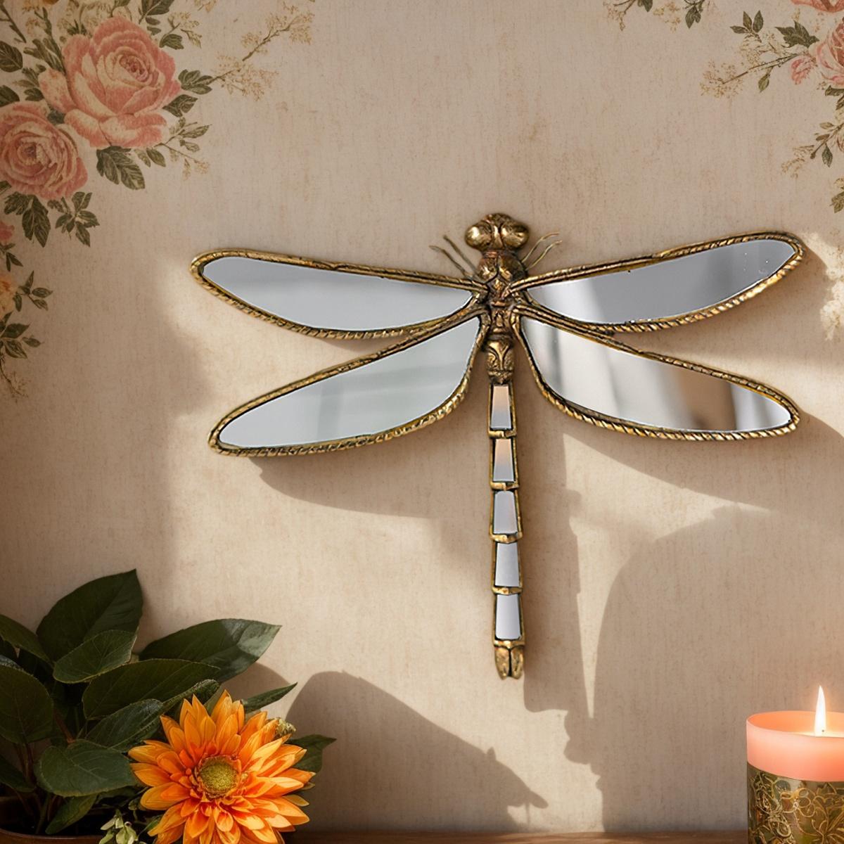 Vintage Resin Dragonfly Wall Hanging Decor, Interior Wall Decor, Creative Background Decoration for Living Room, Home Hotel Insect Museum Gift #GLOBAL PICKS