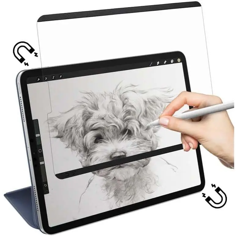 Paper Screen Protector for iPad Mini 6 (2021) 8.3 Inch, Pencil-feel, Paper-texture, Like-paper, Washable, Anti-Glare, Removable Paper-film for Drawing Writing Sketching