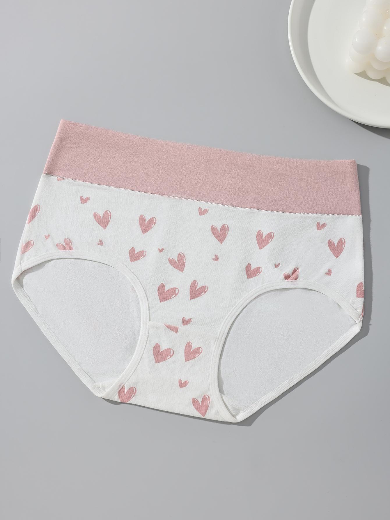 HOTCOM Women's Cotton Panties - 6 Pack Cute Love Print Briefs with Stretchy Waistband & Double Layer Crotch Soft Breathable Underwear for Everyday Wear & Postpartum Comfort FallFreshness - Fit SpringStatements HOTCOM Women's Cotton Panties - 6 Pack Cute Love Print Briefs with Stretchy Waistband & Double Layer Crotch Soft Breathable Underwear for Everyday Wear & Postpartum Comfort FallFreshness - Fit SpringStatements