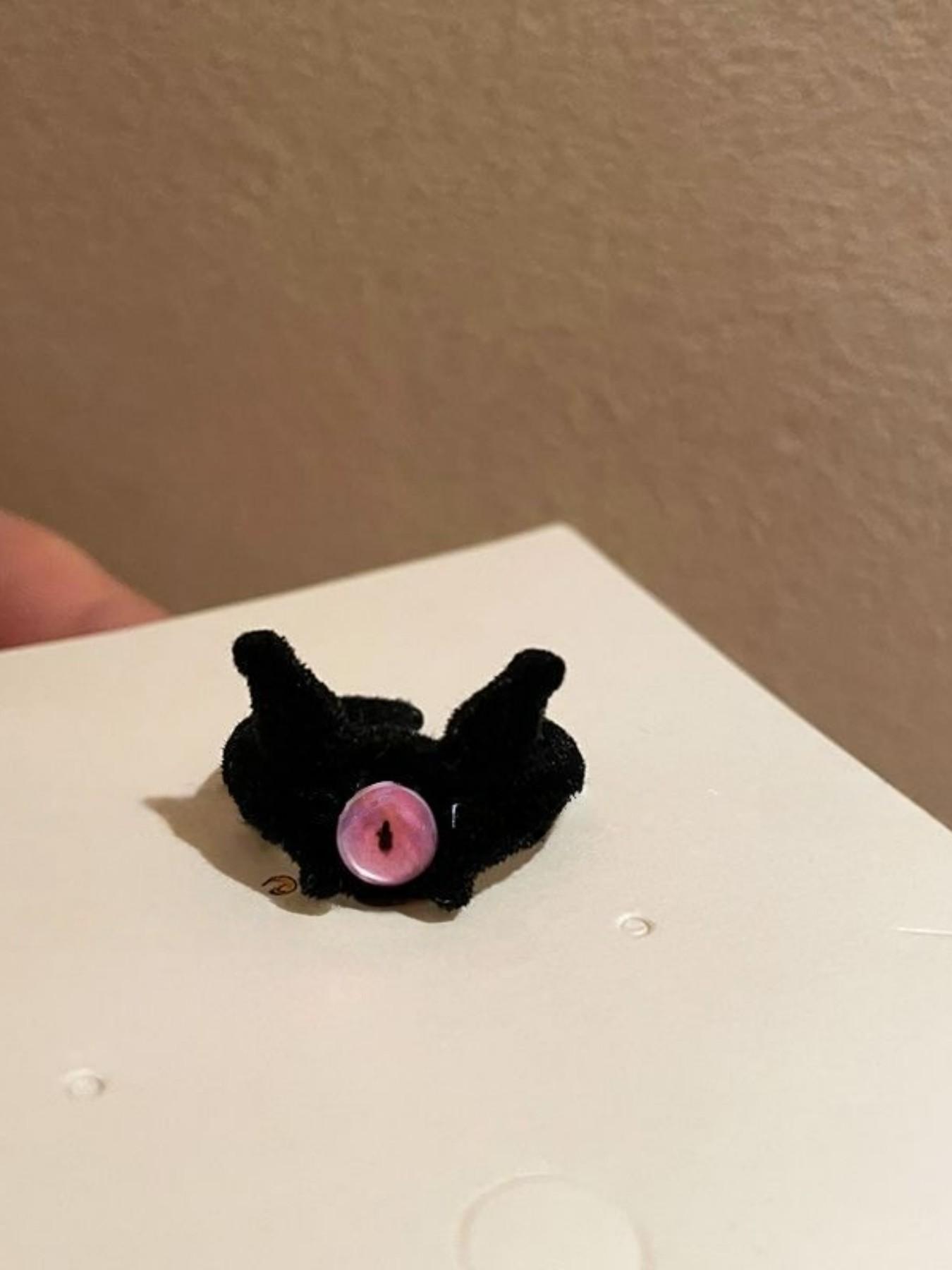 New Large Eye Plush Ring for Women, Autumn Winter Cute Sweet Cool Unique Index Finger Ring, Fashionable and Stylish Jewelry