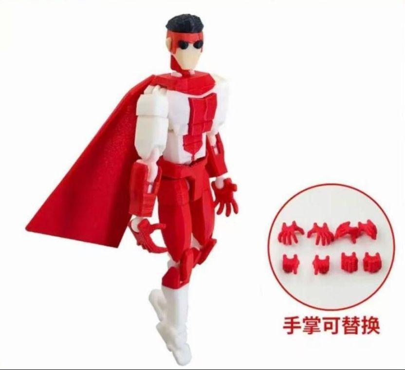 3D Printed Invincible Boy Titan13 T13 Dummy13 Multi-Jointed Movable Action Figure - Articulating Figurine, Collectible Figurine, Desktop Ornament Toy