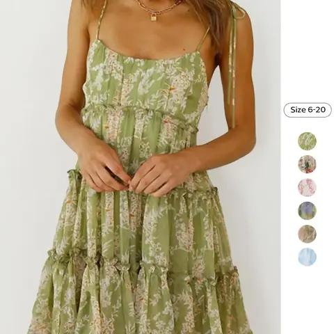 Women's Casual Slim-Fit Summer Dress, Woven Moderate Fabric, Perfect for Daily Wear & Outdoor Activities, Casual Everyday Wear, Stylish Design for Women