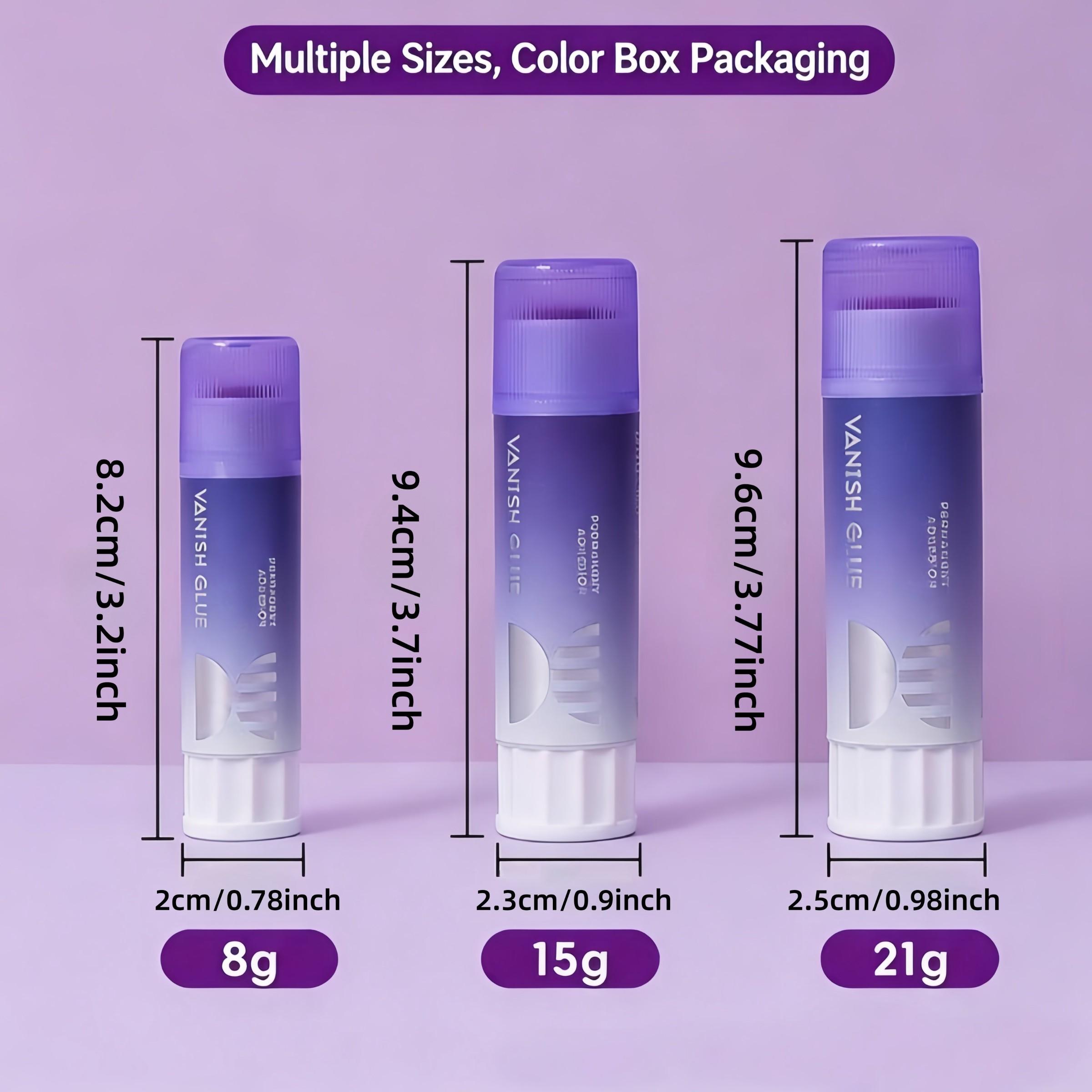 Color-Changing Pvp Glue Stick, High Adhesive Craft Glue, Ideal for Stationery, Back-To-School, Handmade Sticking, DIY Projects