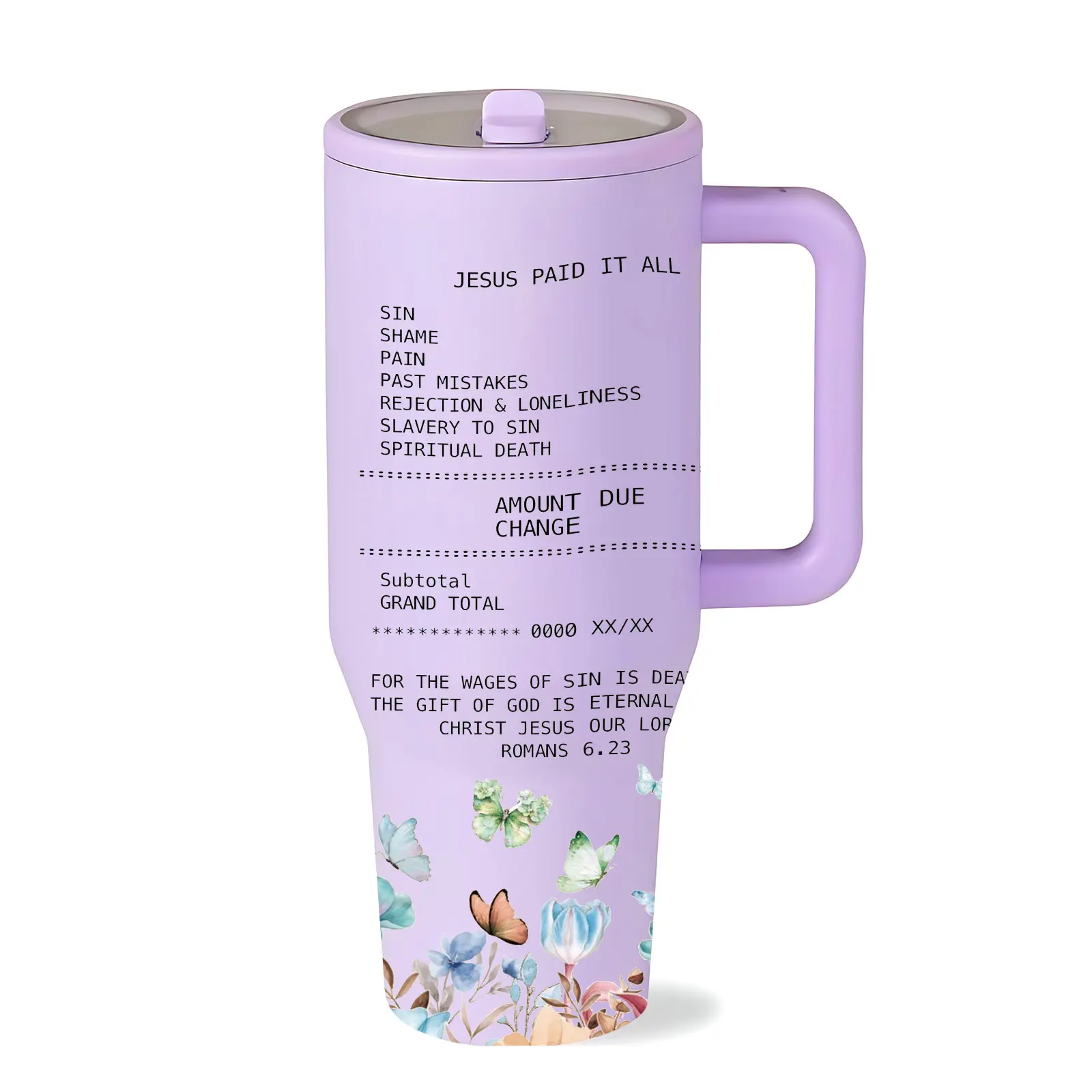 Floral Butterfly Grace - Purple