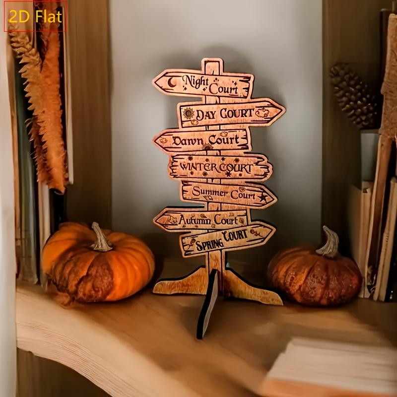 2D Flat Starlight City Wooden Bookmark, Fantasy Bookshelf Decor, Night Garden Design, Perfect Gift for Book Lovers, Indoor Outdoor Use, No Power Needed