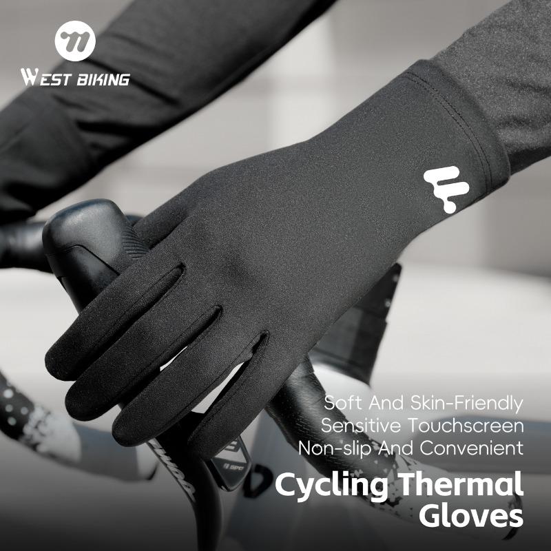 WEST BIKING Winter Gloves.Highly Elastic Soft And Skin Friendly Outdoor Sports Gloves,Touch Screen Windproof Thermal Gloves,Full Finger Anti Slip Design for Ski Scooter Motorcycle Bike Cycling