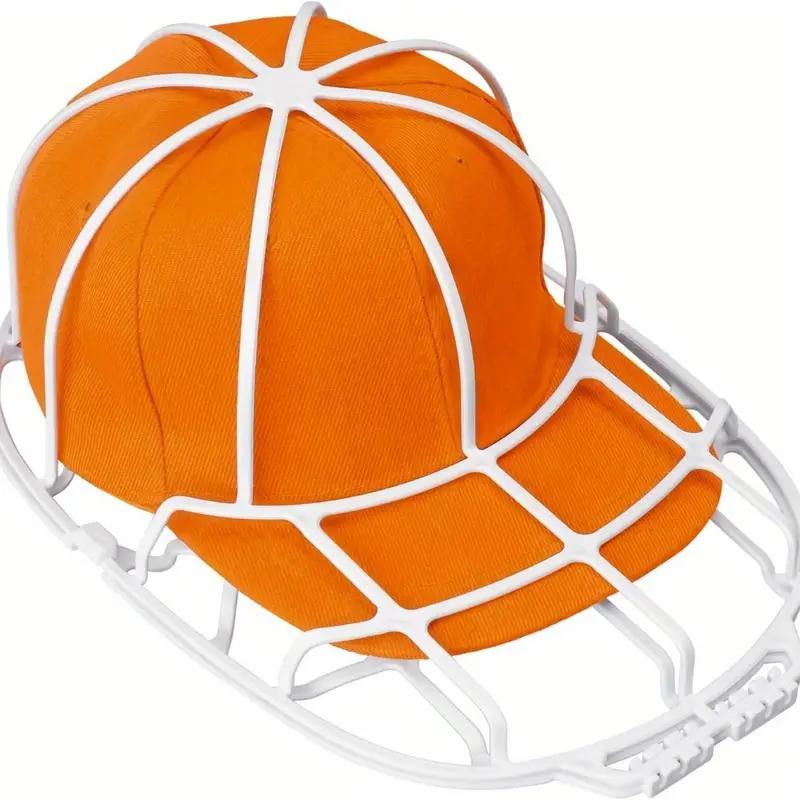 Durable Plastic Baseball Hat Cleaner, Adjustable Metal Frame, Wall-Mounted Washing Machine Protector, Stainless Steel Design