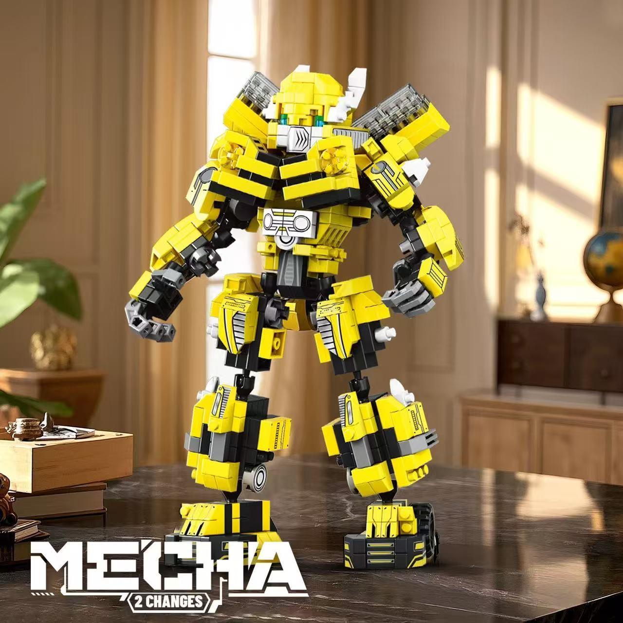 Transforming Robot Building Blocks Set, Ultra-Cool Dual Mode Switch, Adult & Kids Educational Gift Box, Creative DIY Collection