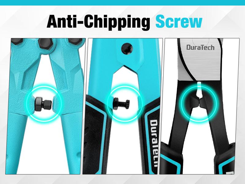 #BlackFriday DURATECH 3-Count Bolt Cutter Pliers Set, 14" Heavy Duty Bolt Cutter, 8" Mini Bolt Cutter, 8" Wire Cable Cutter with Carrying Case, Ergonomic Handle, Cr-V Blade for Bolts, Rivets, Chains, Wires