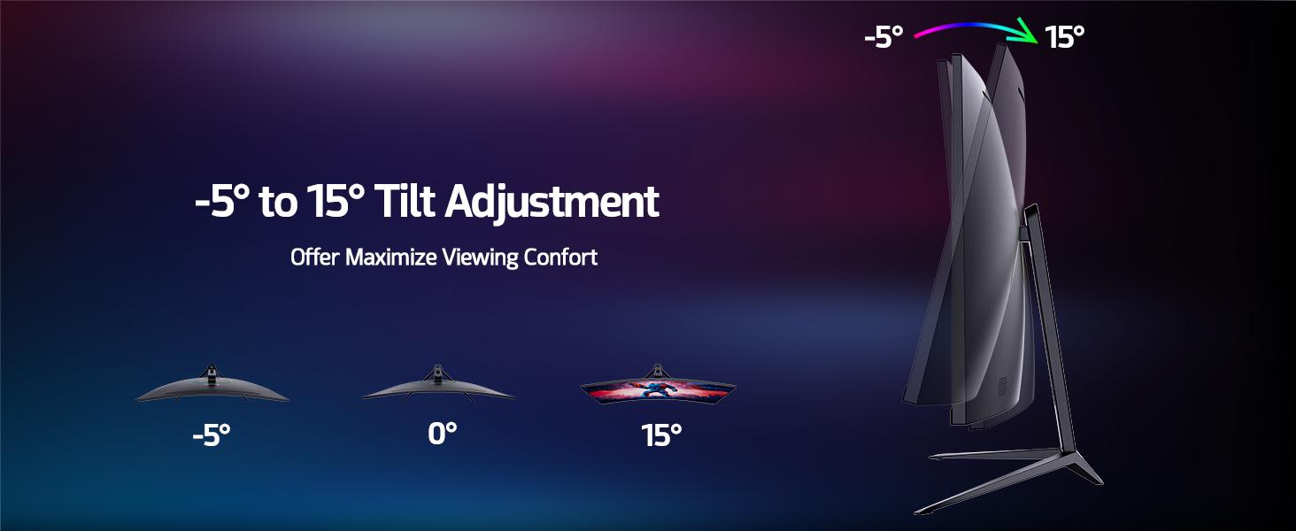 27 Inch Curved Monitor 2K 165Hz 1500R, QHD 2560*1440p Gaming Computer Monitor, 16:9 HDMI Display, 1ms(MPRT), FreeSync, 99% sRGB, Eye Care HDR PC Screen Built-in Speakers, VESA, Tilt Adjustable, Black gaming monitor 27 Inch Curved Monitor 2K 165Hz 1500R, QHD 2560*1440p Gaming Computer Monitor, 16:9 HDMI Display, 1ms(MPRT), FreeSync, 99% sRGB, Eye Care HDR PC Screen Built-in Speakers, VESA, Tilt Adjustable, Black gaming monitor