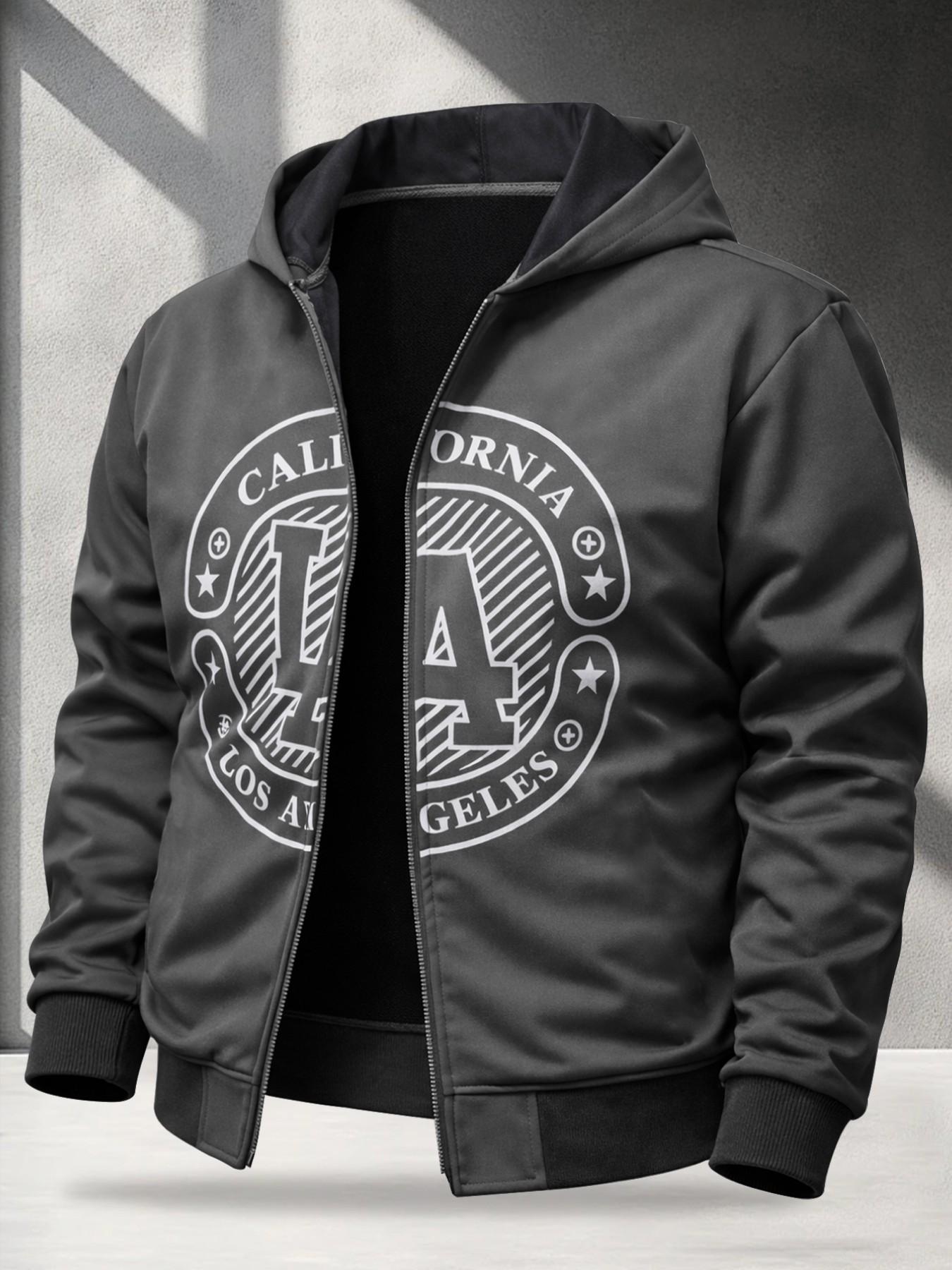 American Vintage Streetwear Hooded Cardigan, Long Sleeve Zip-Up Sweatshirt, Casual Fitted Top, All-Season Comfortable Fashion