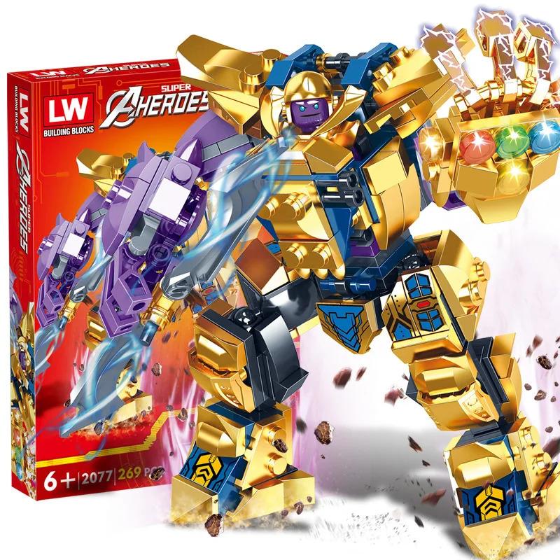 Lewan 2077 Steel Mech American Team Killer Assembled Building Blocks Boy Toy Gift Compatible with Lego