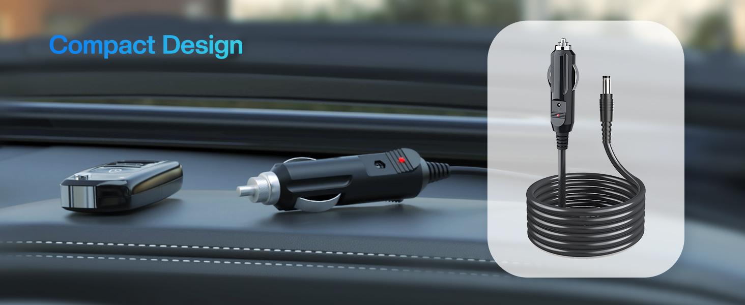 12V Car Adapter for All Comfier Neck Back Massage Cushion Cigarette Lighter Car Charger Adapter Vehicle Accessory Electronic Accessories Safety Features Compact Design