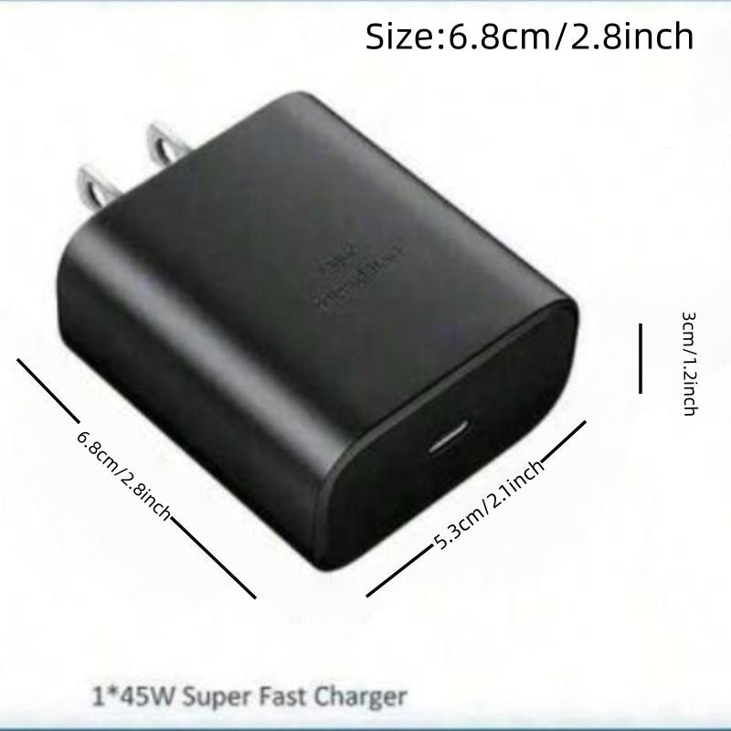 45w Fast Charging Type C Adapter, USB-C Wall Charger, Compact Design, Portable, Safe & Reliable, Compatible with Samsung Galaxy S Series & iPhone Models