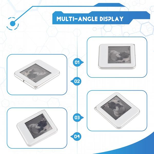 Wireless NFC-Powered Ink Screen Keychain, 1.54-Inch 3-Color Square Screen, Wireless Image Transfer Photo Display (Phone & Electronics Camera Accessory)