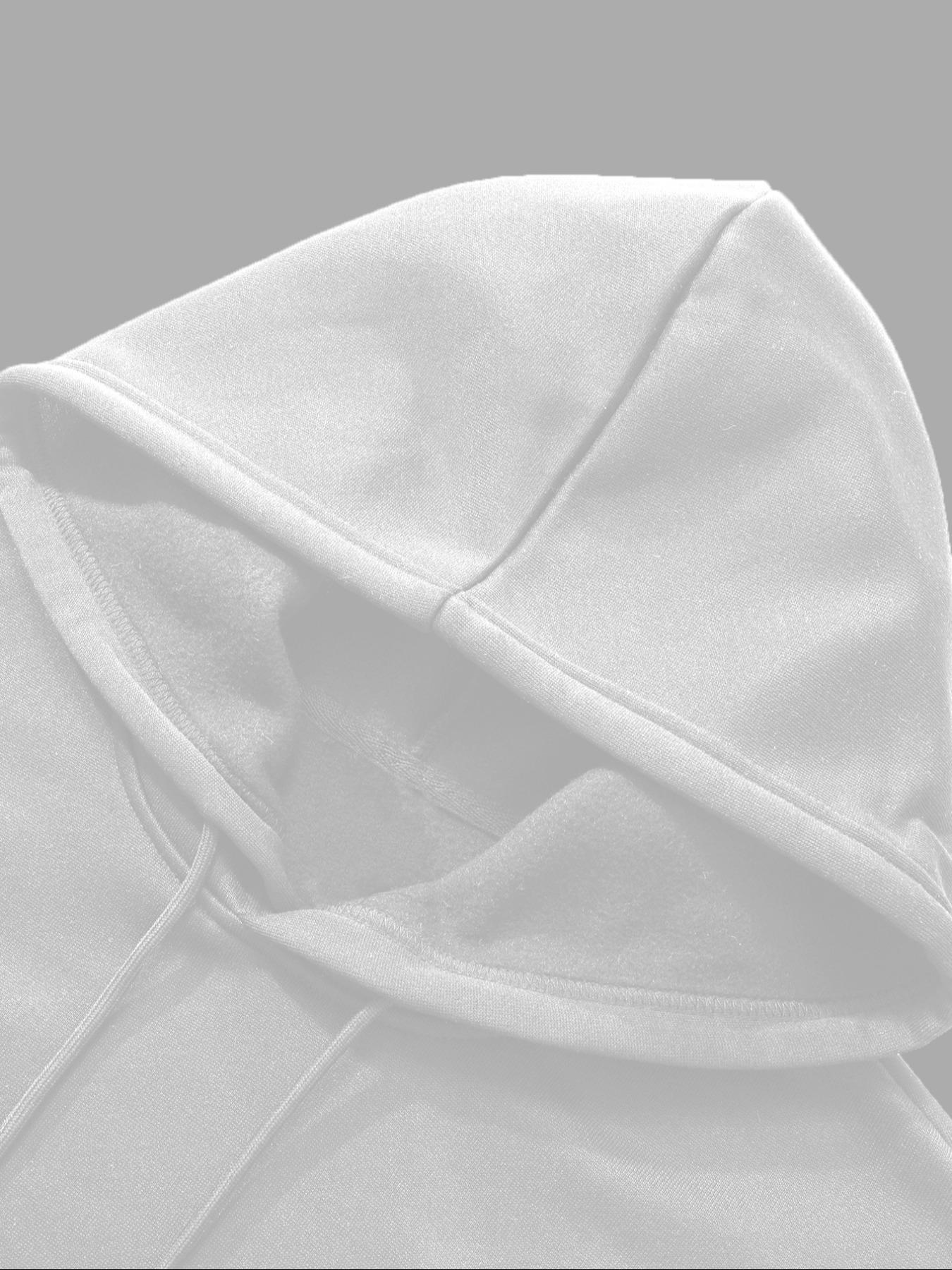 TikTok Trending Christian & American Flag-Themed Hoodie, White Style, Fitted, with 'One Nation Under God' Graphic Print, Perfect for Black Friday & Cyber Monday Deals, Ideal for Faith-Inspired Outfits and Christmas Gift Ideas