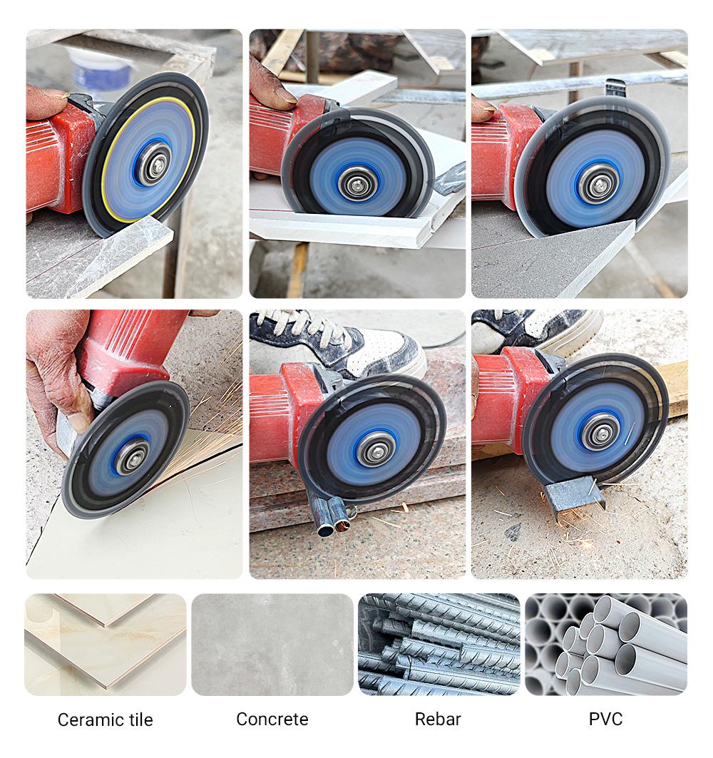 LOZLIN 4.5" 1PCS/3PCS Multi-Material Cutting Blades - Dry Cut Metal,  Tile, Stone & Plastic - Angle Grinder Saw Blades for Cast Iron & Marble (115mm) Tool Accessories summervibes