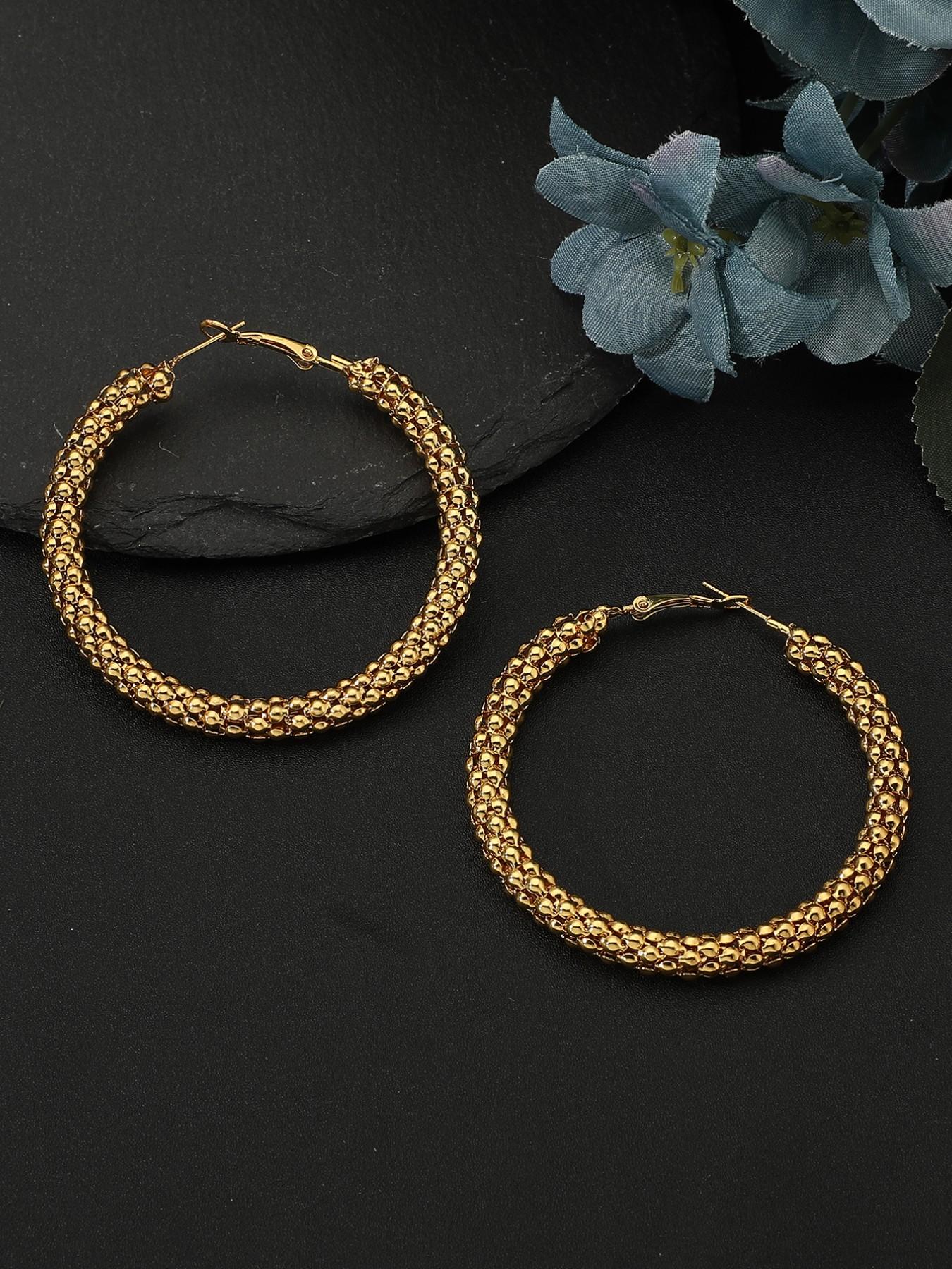 Luxury Full Diamond Striped Hoop Earrings, Flashy Large Ear Hoops, Retro Style Accessories for All Seasons