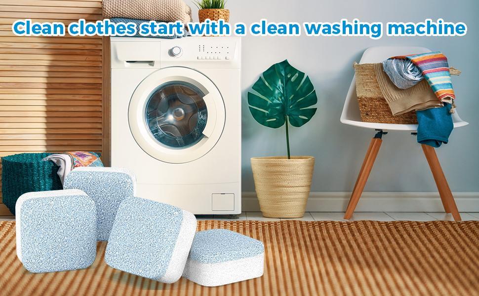 AGICEA Washing Machine Cleaner Descaler 12 Pack - Deep Cleaning Tablets For HE Front Loader & Top Load Washer, Septic Safe Eco-Friendly Deodorizer, Clean Inside Drum And Laundry Tub Seal - 12 Month Supply Multifunction Strong Deodorization