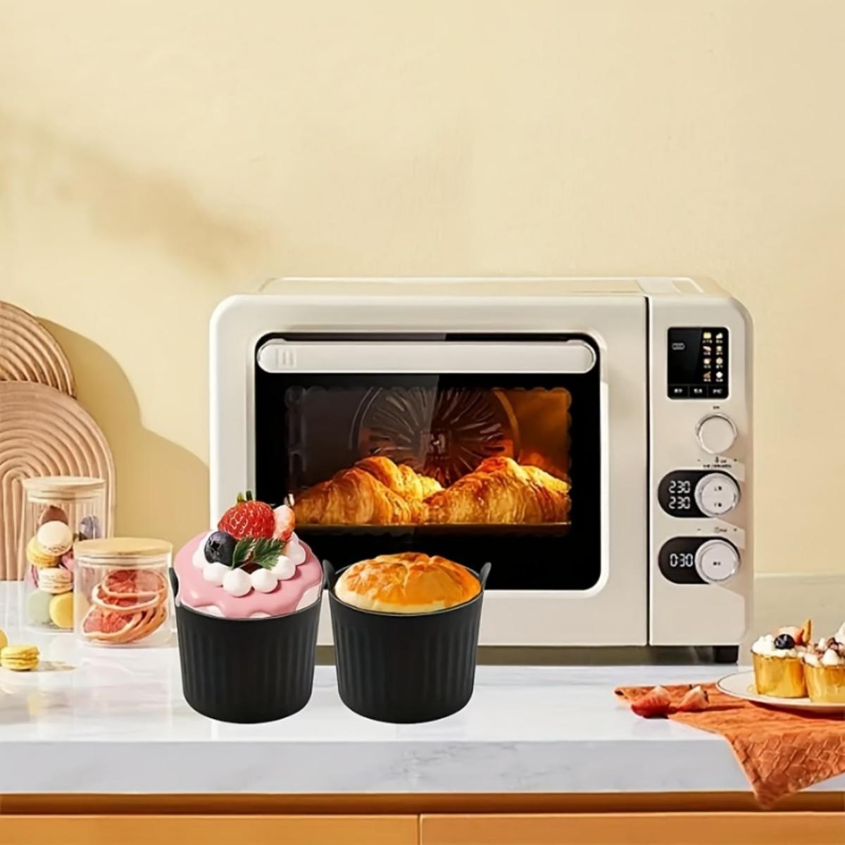 10-Piece Industrial Grade Air Fryer Baking Cups Kit, High-Strength Anti-Warp Silicone Muffin Liners, Ergonomic Round Non-Stick Cupcake Mold, Silicone Baking Molds for Commercial Kitchen Food Prep Defense, Ultimate Hardware Upgrade Pack