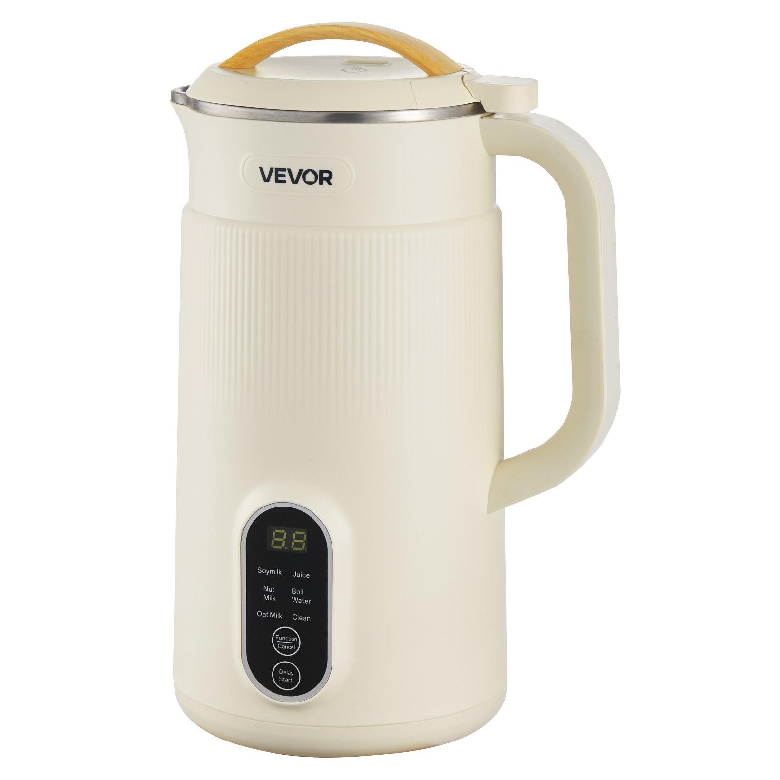 【Summerfinds】VEVOR 6-in-1 Nut Milk Maker, 20 oz Soy Milk Maker Machine with 6 Blades, for Homemade Oat, Nut, Soy, Juice, Plant-Based and Non Dairy Beverages with High-Temp Self-Cleaning, Boil Water, 12-Hour Delay 【Summerfinds】VEVOR 6-in-1 Nut Milk Maker, 20 oz Soy Milk Maker Machine with 6 Blades, for Homemade Oat, Nut, Soy, Juice, Plant-Based and Non Dairy Beverages with High-Temp Self-Cleaning, Boil Water, 12-Hour Delay