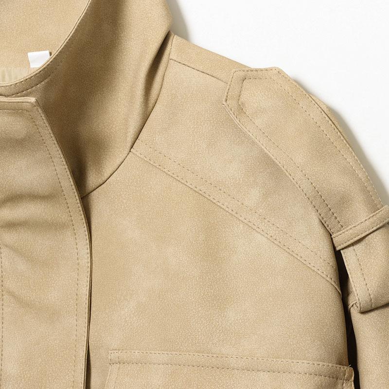 Women's Winter Fitted Jacket Zipper Oversized Stand Collar Multiple Pockets Workwear Street Style Casual Layered Outerwear