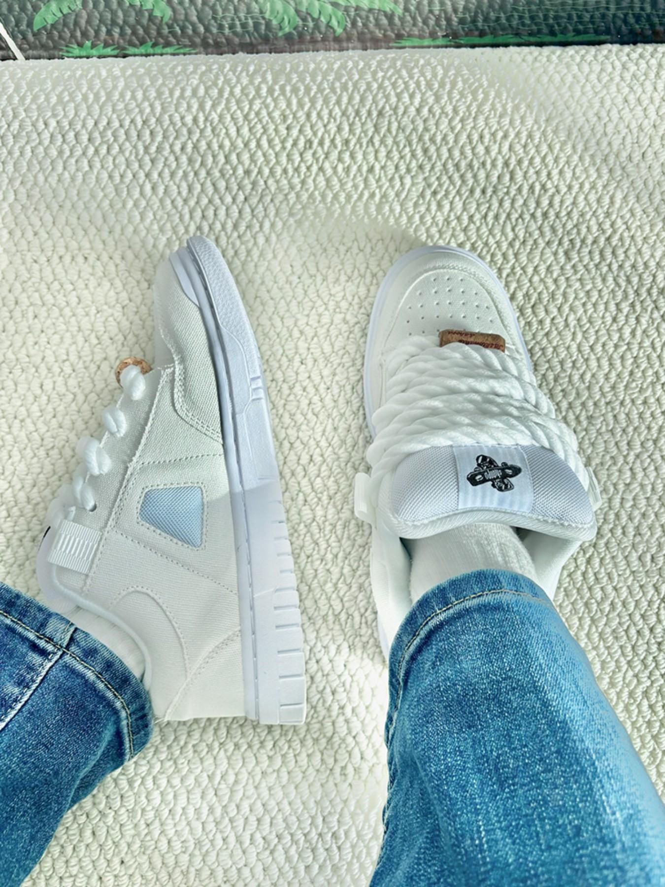 Men's Casual Canvas Shoes, Round Toe Flatform Sneakers, Anti-Slip Rubber Sole, Medium Width, All Seasons, Fashionable and Durable