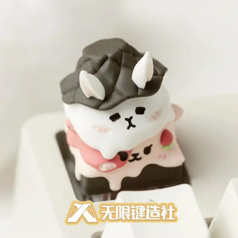 Kawaii Ice Cream Cone Series Resin Keycap Single Esc Replace Cute Original Custom Anime Keycap Mechanical Keyboard Decoration