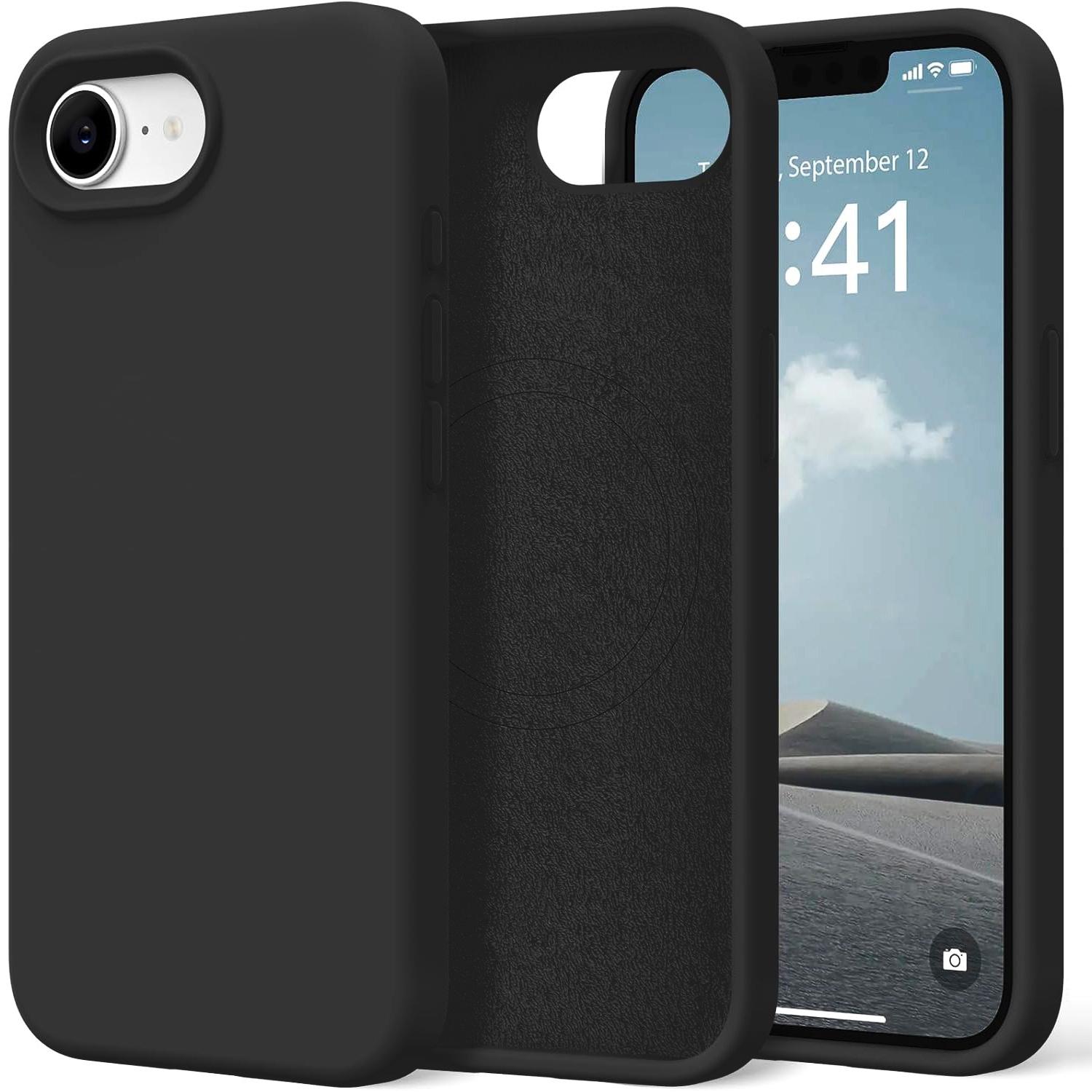 Magnetic for iPhone 17E 16E Case, Compatible with MagSafe, [Soft Anti-Scratch Microfiber Lining] Slim Silicone Shockproof Protective Phone Case for iPhone 16E 17E 6.1" Cover Casing